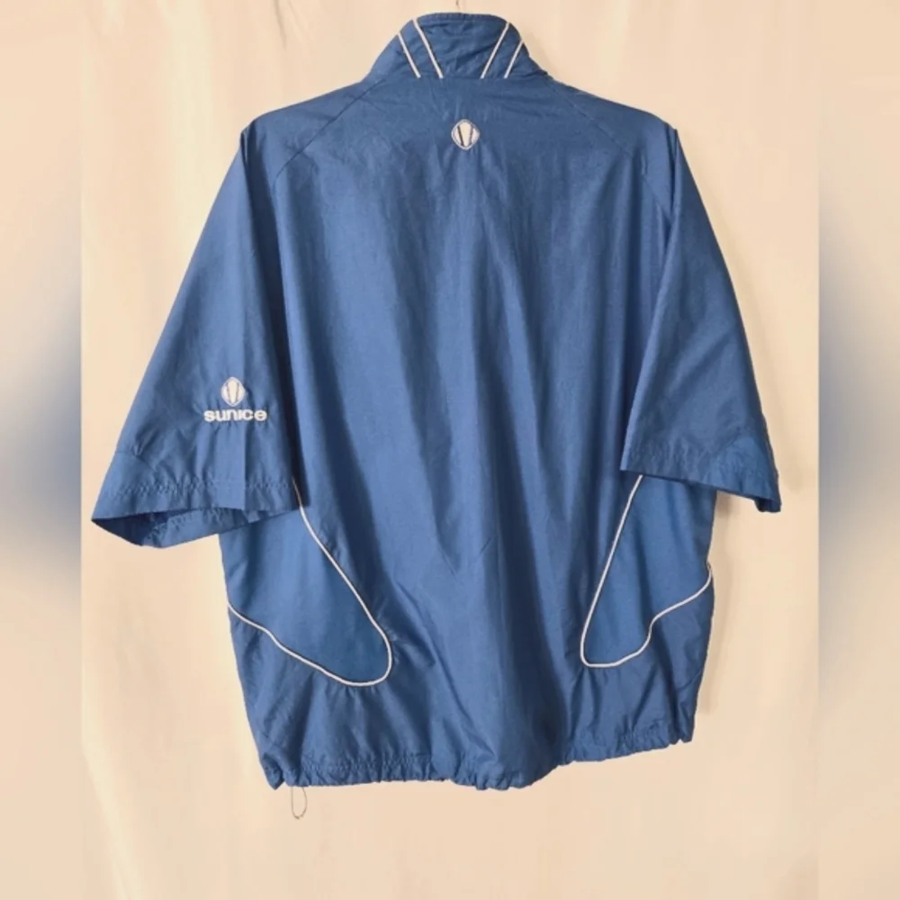 Sunice Shorter Sleeves Quarter Zip Golf Outdoors Blue Jacket  Size L